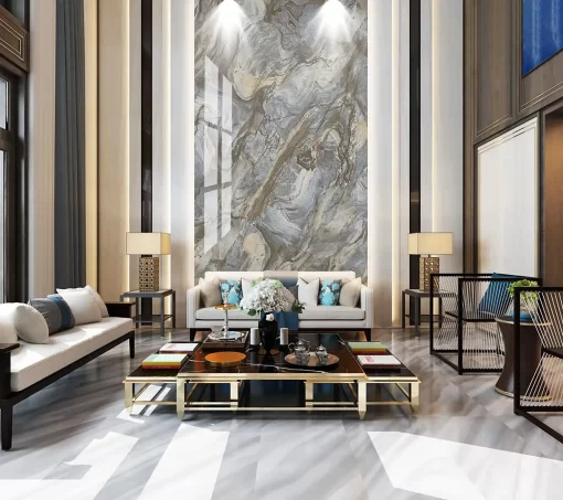 Tranh pvc ốp tường vân đá thông tầng TC175