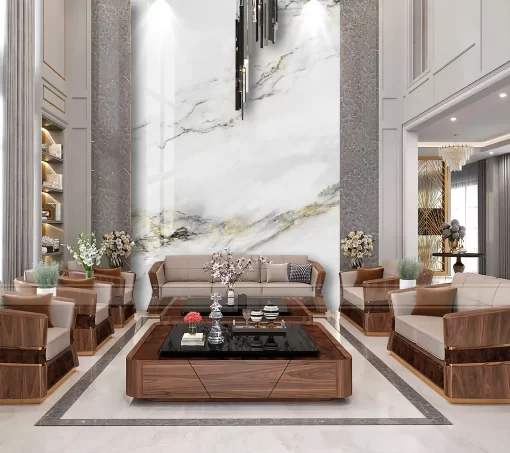 Tranh pvc ốp tường vân đá thông tầng TC185