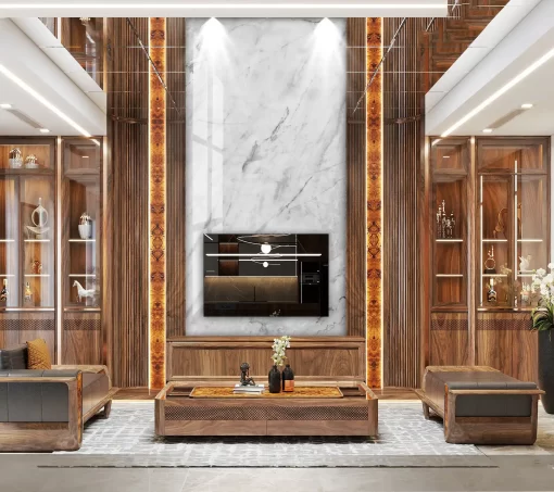 Tranh pvc ốp tường vân đá thông tầng TC273