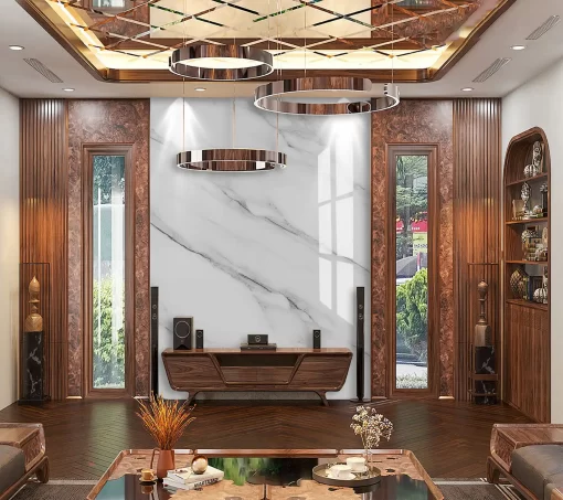 Tranh pvc tráng gương ốp tường vân đá TC282