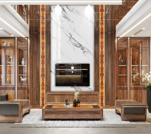 Tranh pvc ốp tường vân đá thông tầng TC302