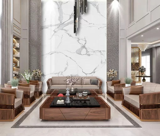 Tranh pvc ốp tường vân đá thông tầng TC303