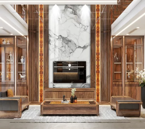 Tranh pvc ốp tường vân đá thông tầng TC314