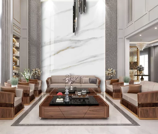 Tranh pvc ốp tường vân đá thông tầng TC317