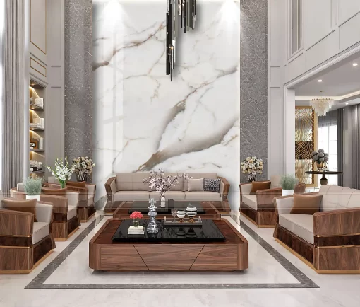 Tranh pvc ốp tường vân đá thông tầng TC324