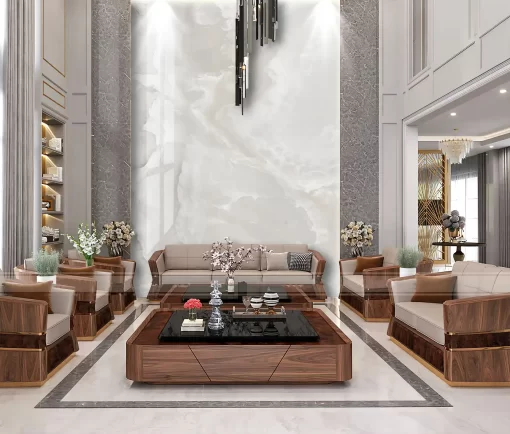 Tranh pvc ốp tường vân đá thông tầng TC331