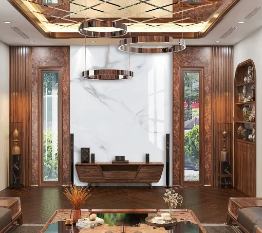 Tranh pvc ốp tường vân đá thông tầng TC332