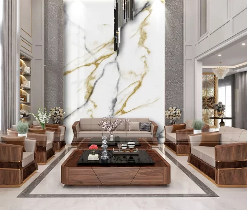 Tranh pvc ốp tường vân đá thông tầng TC336