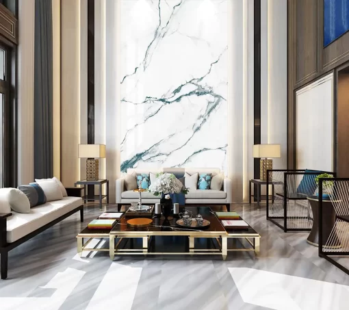 Tranh pvc ốp tường vân đá thông tầng TC338