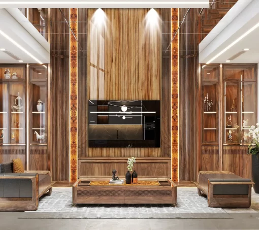 Tranh pvc ốp tường vân đá thông tầng TC339