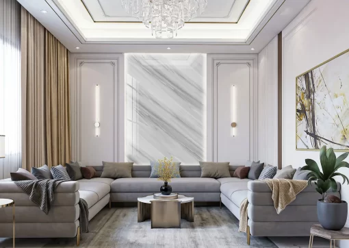 Tranh pvc tráng gương ốp tường vân đá TC353