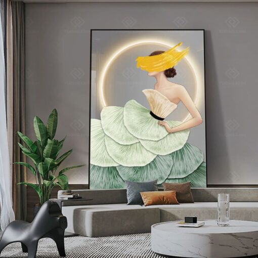 Tranh cô gái trừu tượng nghệ thuật TG3850