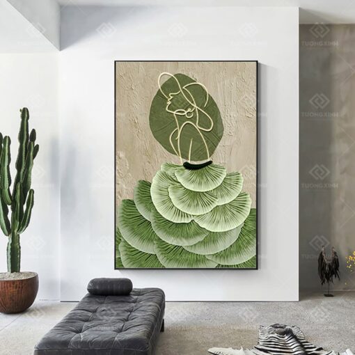 Tranh cô gái trừu tượng nghệ thuật TG3842