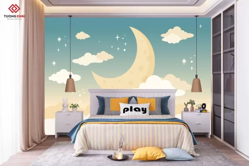 Tranh dán tường 3D trang trí phòng ngủ cho bé TDT1193