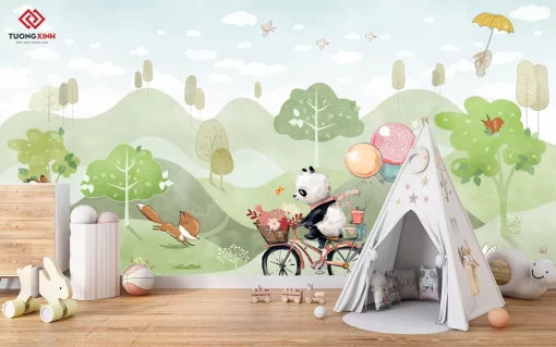 Tranh dán tường 3D trang trí phòng ngủ cho bé TDT1186