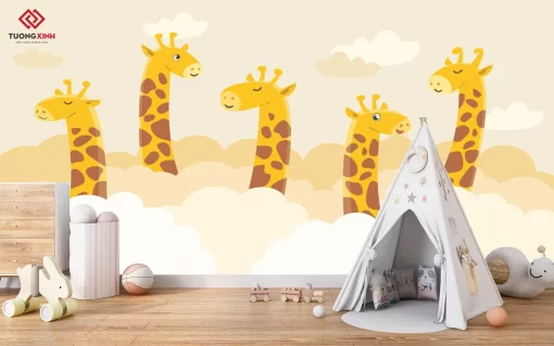Tranh dán tường 3D trang trí phòng ngủ cho bé TDT1187