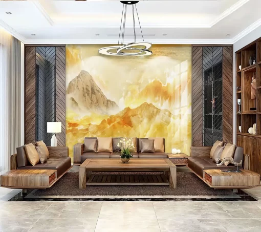 Tranh pvc tráng gương ốp tường vân đá TC1735