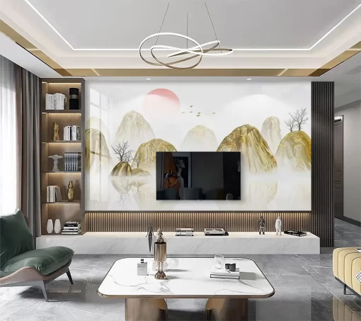 Tranh pvc tráng gương ốp tường phong cảnh nghệ thuật TC1745