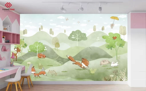 Tranh dán tường 3D trang trí cho bé TDT1191