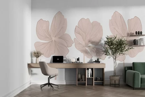 Tranh dán tường 3D bông hoa nghệ thuật TDT684