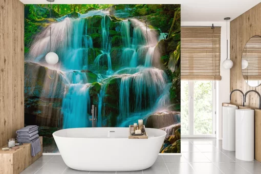 Tranh dán tường 3D phong cảnh thác nước TDT710