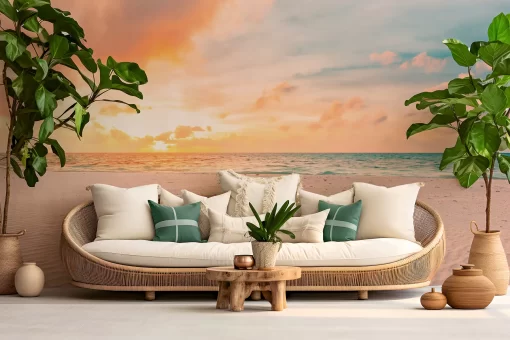 Tranh dán tường 3D phong cảnh biển TDT718