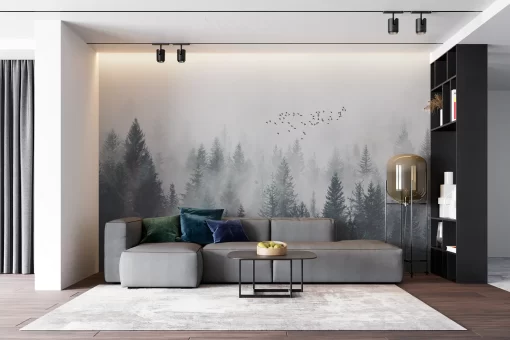 Tranh dán tường 3D phong cảnh rừng cây TDT719