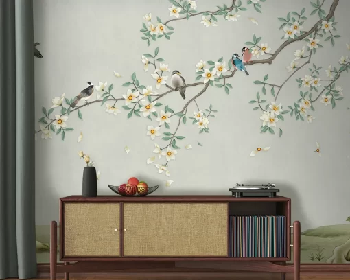 Tranh dán tường 3D phong cách indochine TDT755