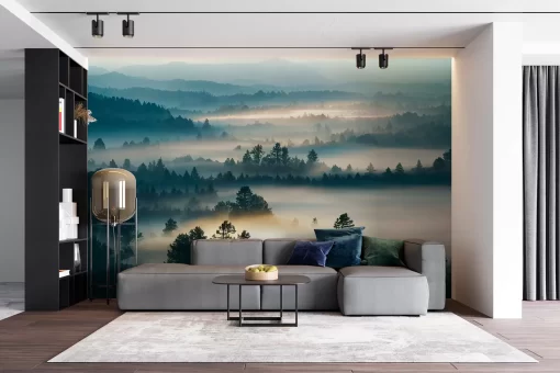 Tranh dán tường 3D phong cảnh rừng núi TDT760