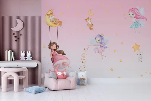 Tranh dán tường 3D trang trí phòng ngủ cho bé TDT1090