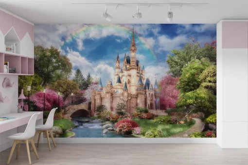 Tranh dán tường 3D lâu đài nghệ thuật TDT1100