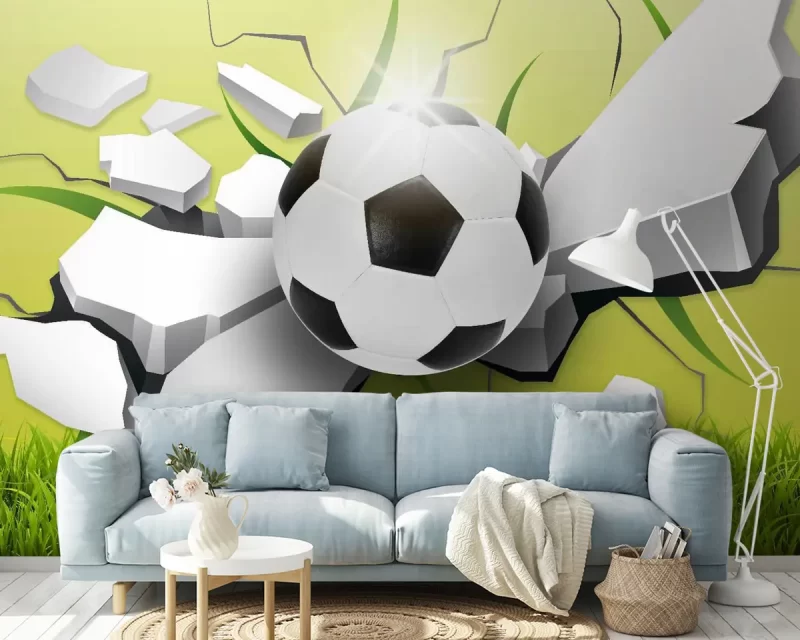 Tranh dán tường 3D quả bóng thể thao TDT1103
