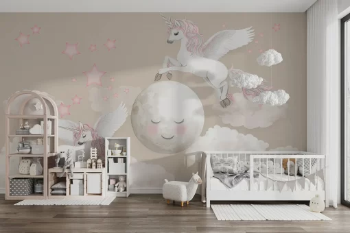 Tranh dán tường 3D kỳ lân TDT1105