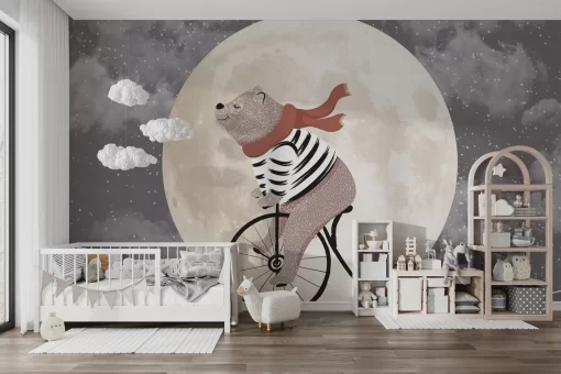 Tranh dán tường 3D động vật ngộ nghĩnh TDT1119