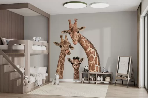 Tranh dán tường 3D động vật ngộ nghĩnh TDT1121