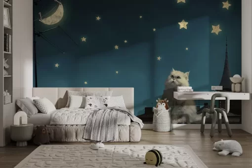 Tranh dán tường 3D phong cảnh bầu trời sao TDT1129