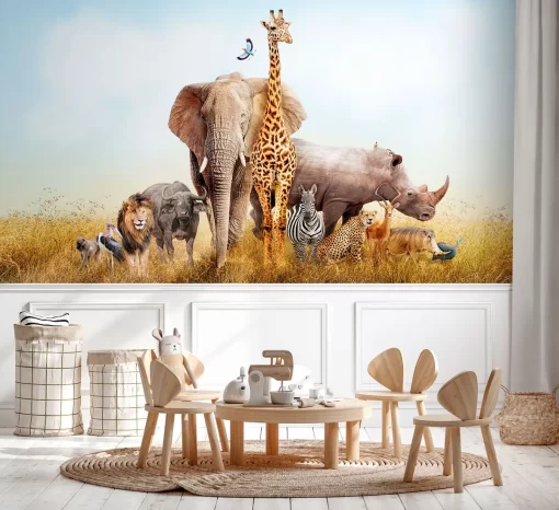 Tranh dán tường 3D động vật hoang dã TDT1164