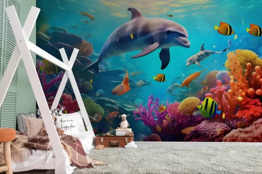 Tranh dán tường 3D phong cảnh đại dương TDT1165