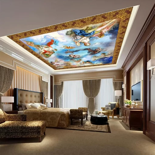Tranh dán tường 3D trang trí trần nhà TDT1568