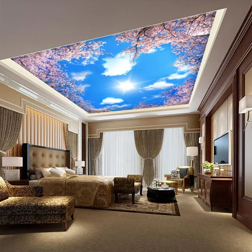 Tranh dán tường 3D xuyên sáng trang trí trần nhà TDT1581