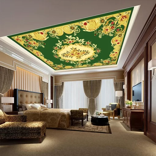 Tranh dán tường 3D trang trí trần nhà TDT1592