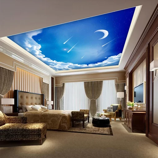 Tranh dán tường 3D trang trí trần nhà TDT1597