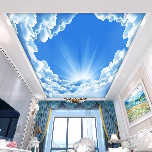 Tranh dán tường 3D xuyên sáng trang trí trần nhà TDT1604