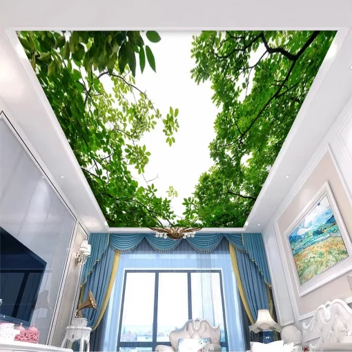 Tranh dán tường 3D xuyên sáng trang trí trần nhà TDT1607