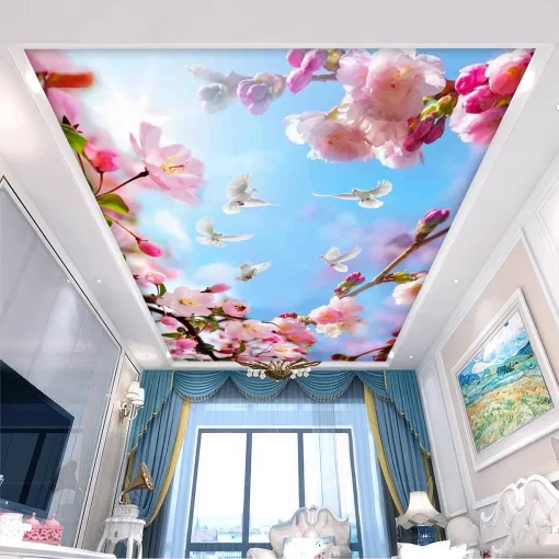 Tranh dán tường 3D xuyên sáng trang trí trần nhà TDT1620