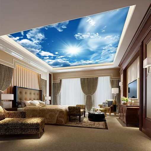 Tranh dán tường 3D xuyên sáng trang trí trần nhà TDT1621