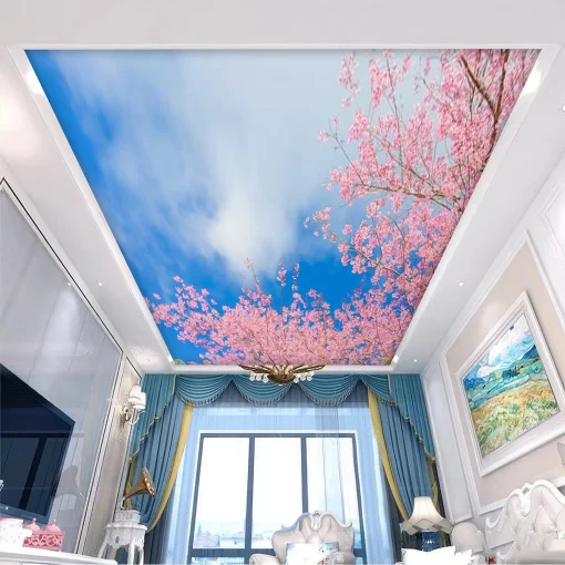 Tranh dán tường 3D xuyên sáng trang trí trần nhà TDT1622