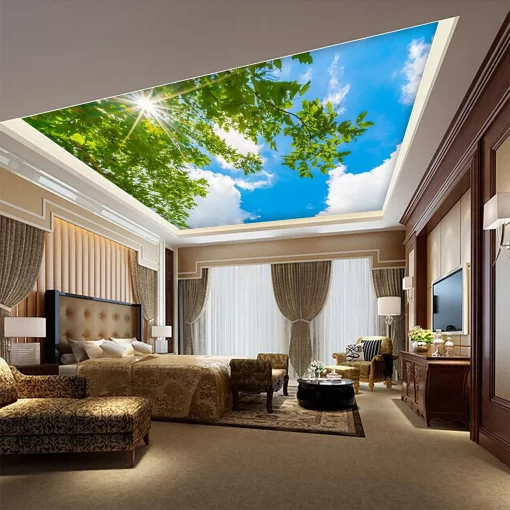 Tranh dán tường 3D xuyên sáng trang trí trần nhà TDT1626