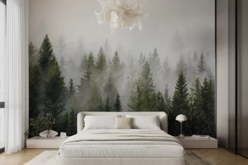 Tranh dán tường 3D phong cảnh rừng cây TDT587