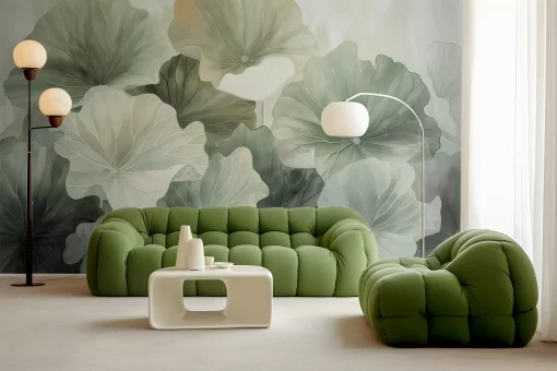 Tranh dán tường 3D lá cây nghệ thuật TDT674